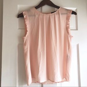 Peach sleeveless dress shirt